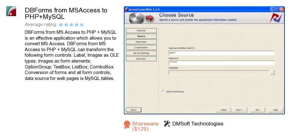 DBForms from MSAccess to PHP+MySQL