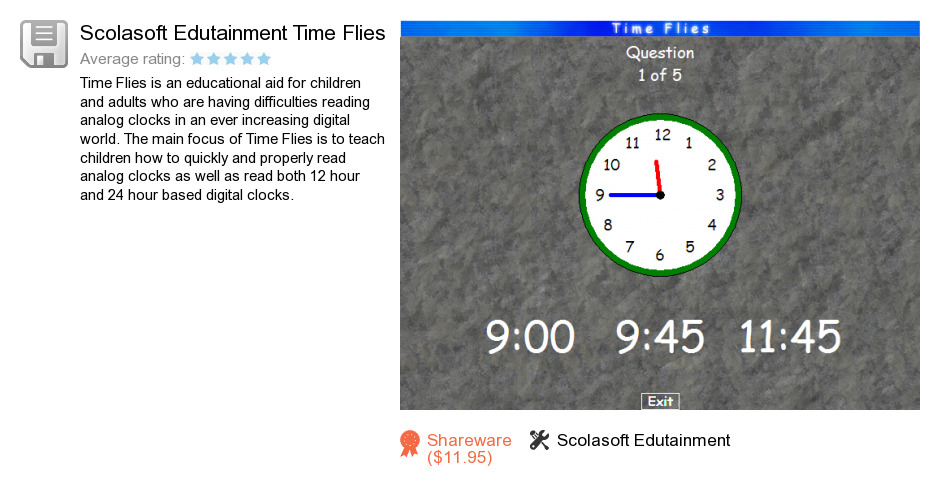 Scolasoft Edutainment Time Flies