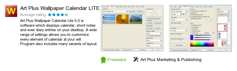 Art Plus Wallpaper Calendar LITE