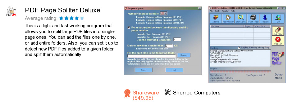 PDF Page Splitter Deluxe