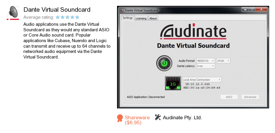 Dante Virtual Soundcard