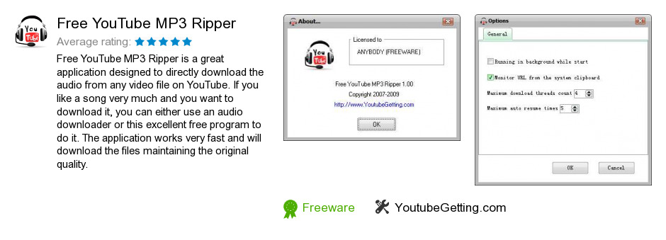 Free YouTube MP3 Ripper