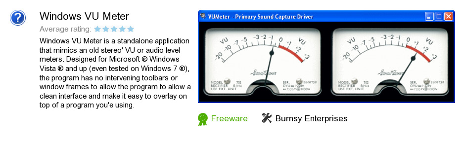 Windows VU Meter