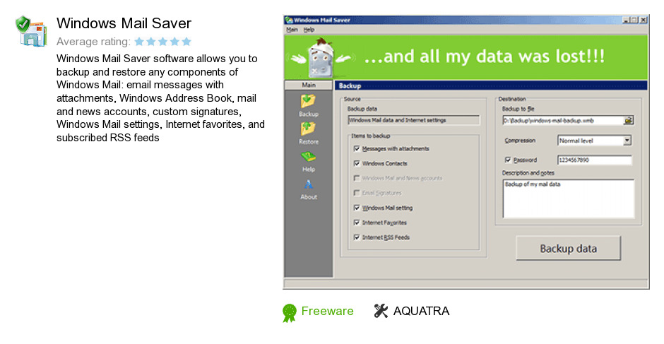 Windows Mail Saver