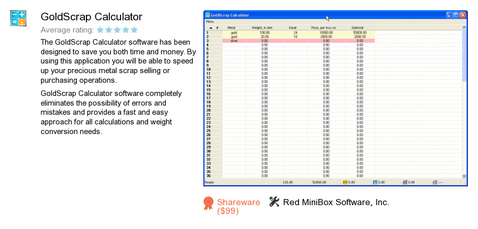 GoldScrap Calculator