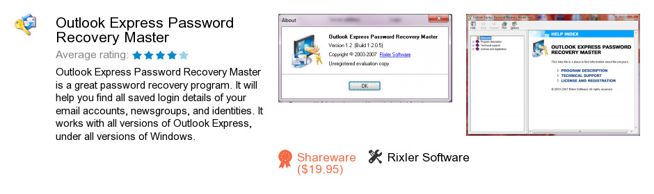 Outlook Express Password Recovery Master