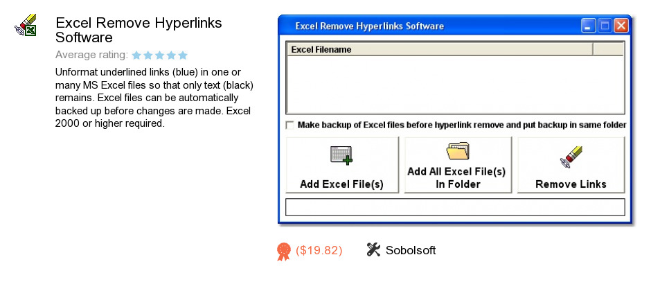Excel Remove Hyperlinks Software