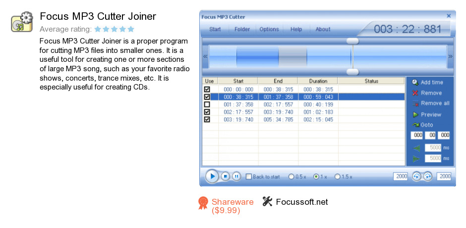Focus MP3 Cutter Joiner