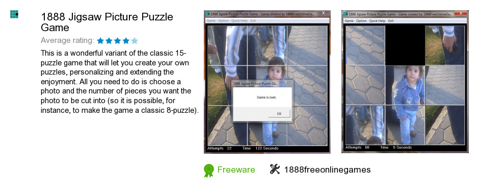 1888 Jigsaw Picture Puzzle Game