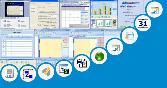 Software collection for Gantt Chart Calendar Media Template